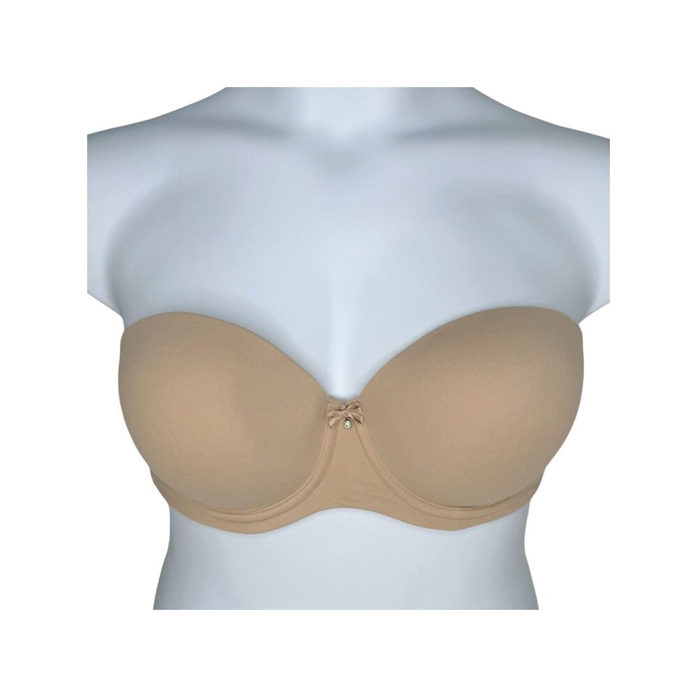 Soma Embraceable Multiway Strapless Bra sz 38C * Warm Amber Nude Beige Neutral